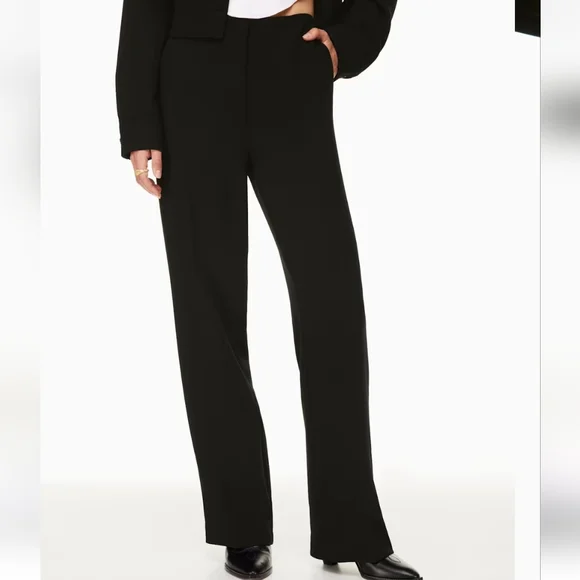 Aritzia Sonata  Wilfred Pants Size 4 Pants Made from Creppette Material Grey - Picture 4 of 12